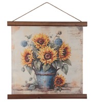 View Sunflower Pot Wall Plaque