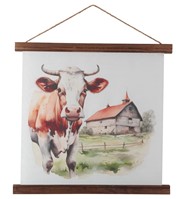 View Cow with Barn Wall Plaque