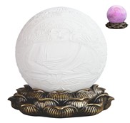 View Globe with LED-Buddha