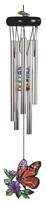View WoodTop Orange Butterfly Rainbow Gem Windchime