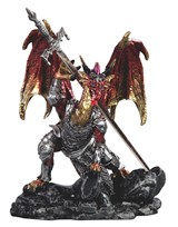 View Red Dragon with Sword Guarding