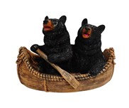 View Black Bears Rowing Canoe