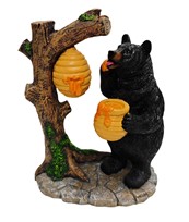 View Black Bear Eating Honey