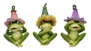 View Cute Frog Flower Hats 3 Piece Set