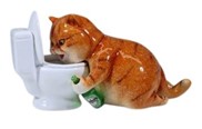 View Orange Drunk Cat Toilet