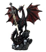 View Dragon Red/Black with Sword and Skulls