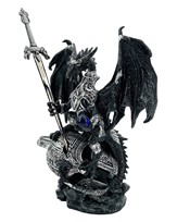 View Black Armor Dragon with Sword on Helmet