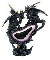 View Dragons Black/Gold on Geode