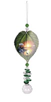 View Ornament Leaf with Sunset