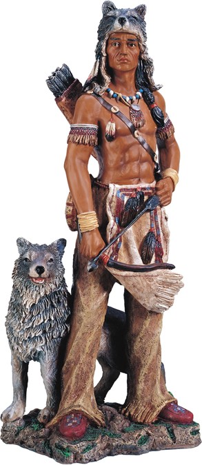 Indian Warrior with Wolf | GSC Imports